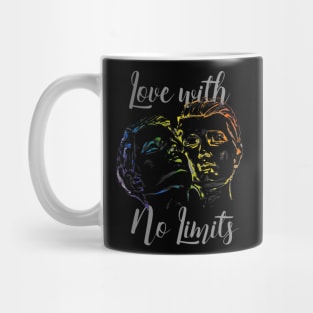 LGBTQ, Gay, Love with No Limits, Rainbow Colors, T-Shirt Mug